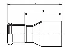 Муфта переходная наружная / внутренняя стальная, оцинкованная снаружи SteelPres - изображение товара 0