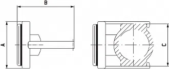 Термометр для коллектора синий - изображение товара 1