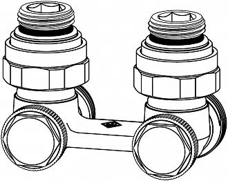 Клапан Vekotec угловой с внутренней резьбой, нижнее подключение к радиатору IMI Heimeier - изображение товара 0