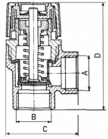 Предохранительный клапан для котла ВВ 1/2" 3 бар Idrosanitaria Bonom - изображение товара 0