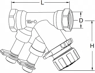 Балансироввочный клапан для установки на потребителе TBV NF, нормальный расход IMI TA - изображение товара 1