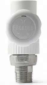 PP-R Шаровой кран для радиатора (прямой) PRO AQUA / белый - изображение товара 1