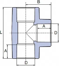 PP-R Тройник равносторонний Wavin Ekoplastik / серый - изображение товара 0
