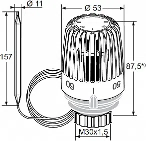 Термостатическая головка K без аксессуаров IMI Heimeier - изображение товара 0