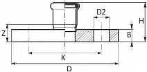 Фланец переходной стальной, оцинкованный снаружи SteelPres - изображение товара 0