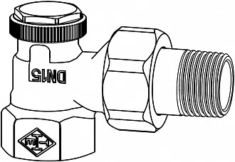 Радиаторный клапан угловой Regutec IMI Heimeier - изображение товара 2