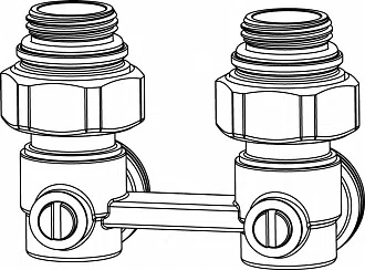 Угловая арматура Vekotrim для нижнего подключения радиаторов со встроенными термостатическими клапанами IMI Heimeier - изображение товара 6