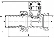 Радиаторный кран прямой нижний - изображение товара 1