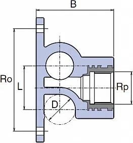 PP-R Тройник с металлической внутренней резьбой и креплением Wavin Ekoplastik / серый - изображение товара 0