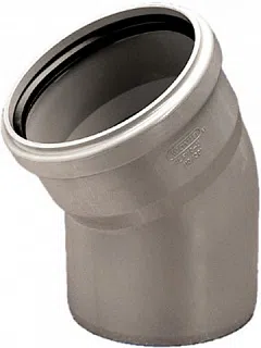 ПВХ колено (отвод) внутренней канализации 30° Wavin Optima - изображение товара 