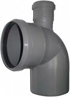Отвод комбинированный ПП 90° для внутренней канализации с дополнительным входом сверху 110х50 мм Ostendorf HT Safe - изображение товара 