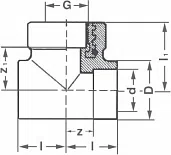 PP-R Тройник комбинированный внутренняя резьба PRO AQUA / серый - изображение товара 0
