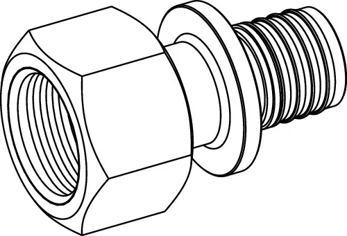 Соединение прямое с внутренней резьбой TECEflex стандартное, стандартная латунь