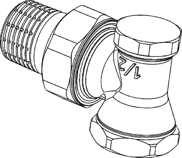 Вентиль TECE на обратную подводку, угловой - изображение товара 0